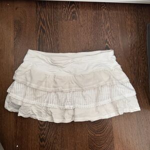 lululemon athletica White Tiered Skater Mini Skirt
